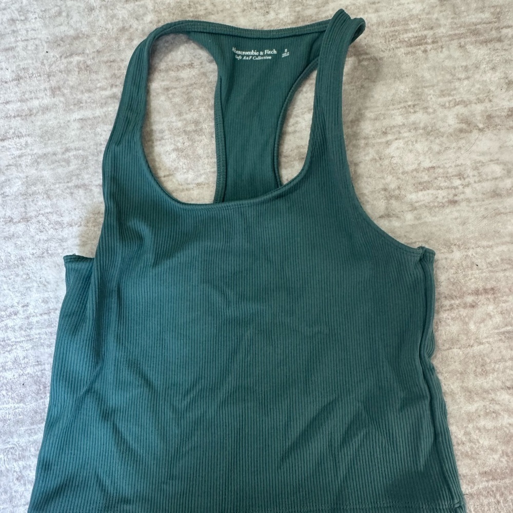Abercrombie & Fitch Green Ribbed tank size small